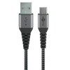 WENTRONIC USB-C naar USB-A textiel kabel met metalen stekkers | Elegante en extra robuuste aansluitkabel | Voor apparaten met USB-C aansluiting